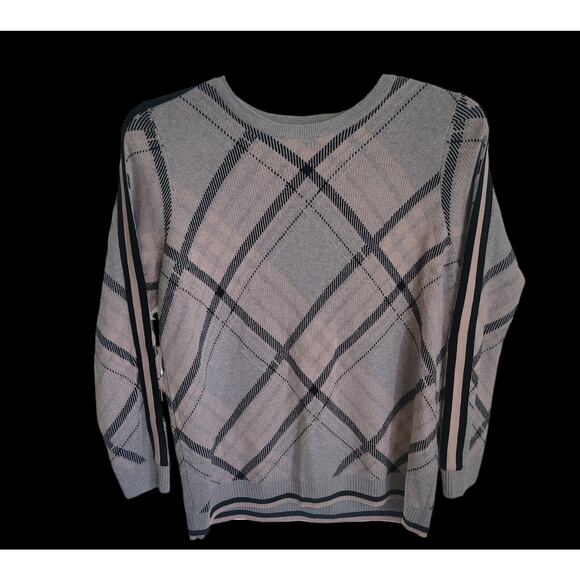 Charter Club Mens Cotton Blend Pullover Multi Gray Sweater Size L Good Quality - Picture 5 of 9